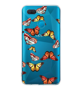 PrintiFy Oppo AX7  ile Uyumlu 1mm Slim Fit Water Color 2 Baskılı Şeffaf  Kılıf
