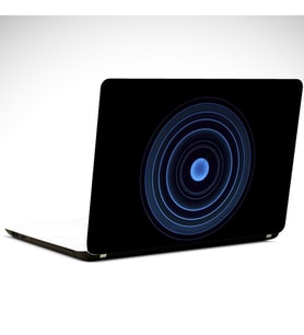 Mavi Çember Soyut Laptop Sticker 10 İnch (25X19CM)