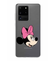 Samsung Galaxy S20 Ultra Kapak Minnie Mouse Tasarımlı Şeffaf Silikon Kılıf