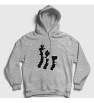 Presmono Unisex Gri Pieces Chess Satranç Kapüşonlu Sweatshirt 338011tt (Gri)