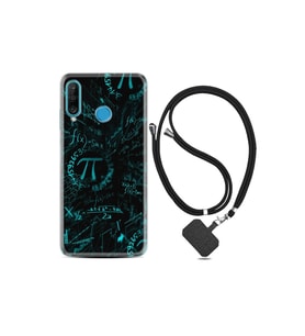 Huawei P30 Lite Kılıf Silikon Desen Boyun Askılı Pi 1701
