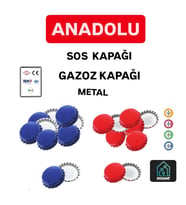 Anadolu Soda Gazoz Kapağı Şişe Konserve Için Kapak 100 Adet
