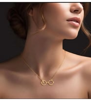 Kişiye Özel 925 Ayar Gümüş Minimal Harry Potter Gözlük Model Kolye (Gold)