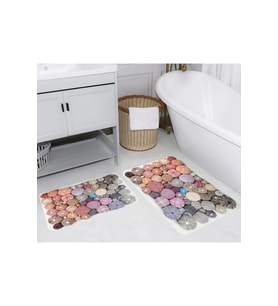 Eliana Home Baskılı 2'li Banyo Paspas Takımı RVG5259
