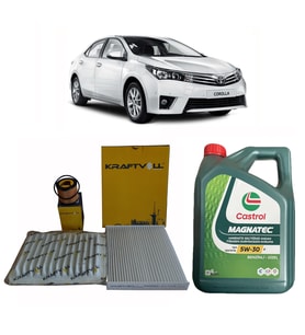 2013-2019 TOYOTA COROLLA 1.33 1.6 BENZİNLİ MOTORLAR İÇİN YAĞ BAKIM SETİ CASTROL MAGNATEC