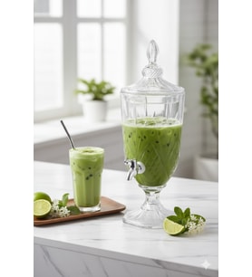 Cam Damacana, Şerbetlik, Limonatalık, Detoks Sürahisi 3 Lt.