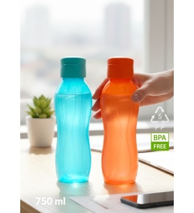 2’li Suluk Seti PP-5 Bpa Free Akıtmaz-Kokusuz Okul Matarası Mavi Turuncu 750 ml