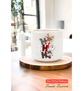 Tanem Yeni Yıl Yılbaşı Noel Tasarımlı T Kulp Seramik Kupa 3