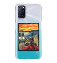 Oppo A52/A72/A92 Uyumlu Deadpool Çığlık Tasarımlı Şeffaf Telefon Kılıfı