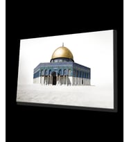 Kudüs Kubbetüs Sahra Dini İslami Cam Tablo Ev ve Ofis Duvar Dekoru Hediyelik Büyük Tablo Cam