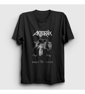 Presmono Unisex Siyah Living Anthrax T-Shirt 10267tt