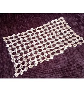 EL İŞİ DANTEL TIĞ İŞİ BEJ 22x12,5cm