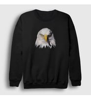 Presmono Unisex Siyah Eagle V2 Kartal Sweatshirt 314208tt