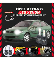Opel Astra G 1998-2009 Kısa Far Uyumlu Şimşek Etkili Led Xenon Premium Series H7