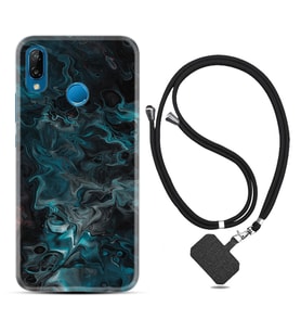 Huawei P20 Lite Mate 10 20 Lite Pro P40 Lite KılıfBoyun Askılı Silikon Colorful Abstract 1384