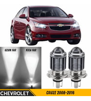 Chevrolet Cruze 2008-2016 Uyumlu Mercekli Far Ampulü Led Xenon Beyaz Şimşek Etkili CSP Led Uzun Kısa