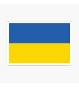 Ukrayna Ukraine Bayrak sticker 19 cm Model2