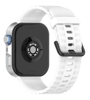 Huawei Watch Fit 4/Fit 4 Pro/Fit 3 Kordon Silikon Dalga Desen Şerit Band 23 (Fit (Beyaz)