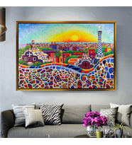 Altın Çerçeveli dekoratif tablo a671 (Gold)
