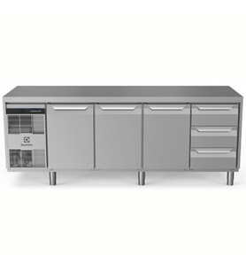 Electrolux Professional Endüstriyel Soğuk Tezgah 3 Kapılı +3x1/3 Çekmeceli 590 Lt, -2+10°c, Aısı 304 EH4HBAAAC