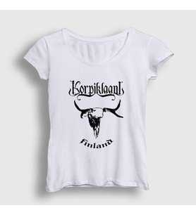 Presmono Kadın Beyaz Finland Korpiklaani T-Shirt 161708tt (Beyaz)