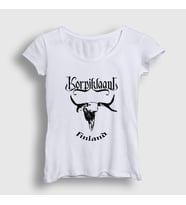 Presmono Kadın Beyaz Finland Korpiklaani T-Shirt 161708tt (Beyaz)