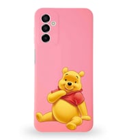 Samsung Galaxy M23 Uyumlu Lansman Kılıf Altı Kapalı İçi Kadife  Winnie-C Tasarımlı  Kapak (Şeffaf)