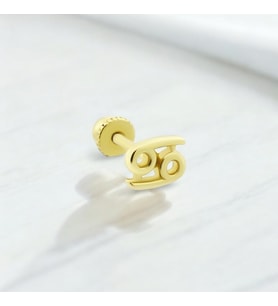 Glorria Altın Yengeç Burcu Helix Piercing