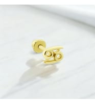 Glorria Altın Yengeç Burcu Helix Piercing