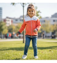 Erkek Çocuk 2 İplik Fermuarlı Kapşonlu Kolej Ceket CB1107