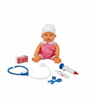 Bebelou Doktor Zamanı 35cm Konuşan Bebek 29459 Pembe