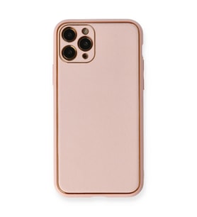 Apple İphone 11 Pro Kılıf Coco Deri Silikon Kapak - Pembe