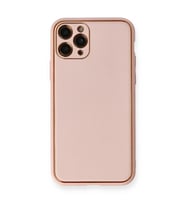 Apple İphone 11 Pro Kılıf Coco Deri Silikon Kapak - Pembe