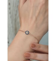 925 Ayar Zirkon Taşlı Gümüş Nazar Bileklik