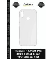 Huawei P Smart Pro 2019 Şeffaf Clear TPU Silikon Kılıf Telefon Kapağı Cep Kalkanı