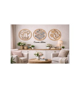 Resim çerçevesi çiçekler ve canım ailem çerçeve 50 cm çiçekler 30 cmdir.no 13