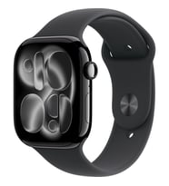 Apple Watch Series 11 Gps, 46 mm Simsiyah Alüminyum kasa ve Siyah Spor kordon - S/m