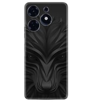 Tecno Spark 10 Pro Kılıf Resimli Desenli Baskılı Silikon Black Fox 1325