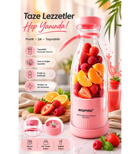 BİG BARDAK BLENDER USB Şarjlı Taşınabilir Smoothie Hazırlayıcı