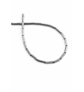 Hematit Doğal Taş Parlak Gümüş 2x8mm Dizi