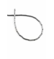 Hematit Doğal Taş Parlak Gümüş 2x8mm Dizi