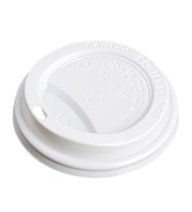 Sıcak Karton Kağıt Çay Kahve Bardak Kapağı - Emzikli Kapak - 8 Oz - Beyaz - 500 Adetlik Koli