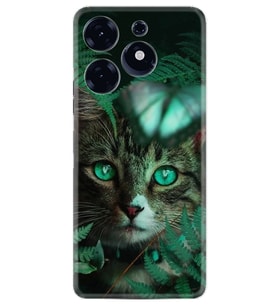 Spark 10 Pro Uyumlu Kılıf Resimli Desenli Baskılı Silikon Blue Butterflys 1350