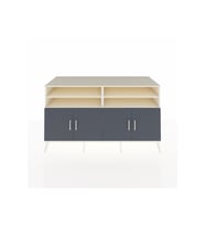 Kronos Konsol 6 Raflı 4 Kapaklı 176x59x99 Aytaşı-Antrasit/Aytaşı