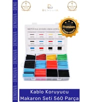 #MakaronSeti Isı Büzüşmeli Daralan Kablo Koruma Elektriksel İzolasyon Termal Makaron Seti 560 Parça