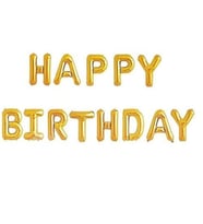Happy Birthday Altın Harfler Folyo Balon