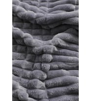 Merinos Modern Line 3 Parça Battaniye Seti - Koyu gri Antrasit