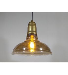 MYLİGHTS  RETRO RUSRİK  VİNTAGE   TEKLİ  CAM SARKIT AVİZE EN  28/30 CM (Siyah)