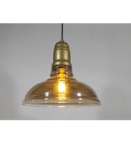 MYLİGHTS  RETRO RUSRİK  VİNTAGE   TEKLİ  CAM SARKIT AVİZE EN  28/30 CM (Siyah)