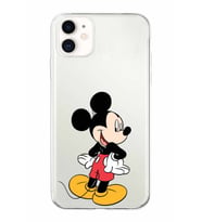 Apple iPhone 11 Uyumlu Kapak Mickey Mouse Tasarımlı Şeffaf Silikon Kılıf